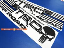 Kit d'autocollants en vinyle tête de mort Punisher style drapeau USA TRD pour Toyota Tacoma Tundra FJ Cruiser_2