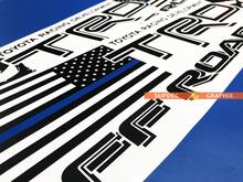 TRD US Punisher Blue Line hors route Toyota Tacoma Tundra FJ Cruiser autocollant autocollant toutes les couleurs
 3
