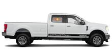 Autocollants en vinyle à rayures de bas de caisse de course pour Ford F-250 2020
 2