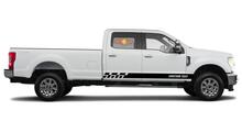 Autocollants en vinyle à rayures de bas de caisse de course pour Ford F-250 2020
 4