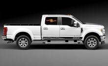Autocollants en vinyle à rayures de bas de caisse de course pour Ford F-350 2020
 2