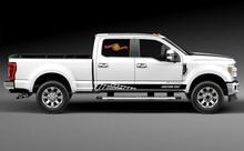 Autocollants en vinyle à rayures de bas de caisse de course pour Ford F-350 2020
 3