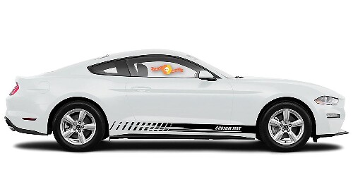 Autocollants en vinyle à rayures de bas de caisse de course pour Ford Mustang 2020
