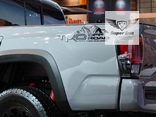 Autocollant vinyle monochrome TRD Off Road pour panneau latéral Toyota Tacoma