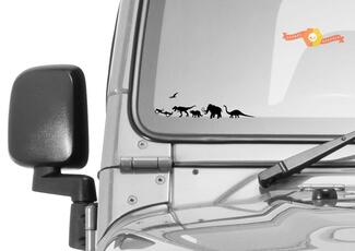 Jurassic World dinosaure pare-brise Jeep Corner Chaser Sticker

