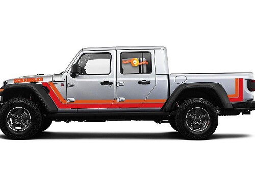 Kit d'autocollants vinyle bandes latérales vintage Scrambler pour Jeep Gladiator