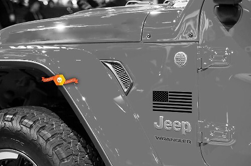 Autocollant en vinyle drapeau américain pour ailes de Jeep Wrangler et Gladiator