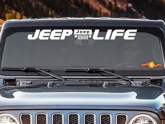 Jeep Wrangler Jeep Life pare-brise bannière vinyle autocollant
