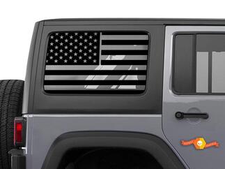 Jeep Wrangler Jk & JL drapeau américain fenêtre Hardtop ensemble vinyle autocollant 2007-2019
