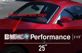 Votre texte et votre logo BMW Performance M3 M5 E34 E36 E39 E46 E60 E70 E90 Autocollant de pare-brise logo 25