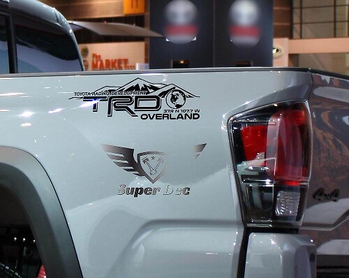Autocollant latéral en vinyle style montagnes TRD pour Toyota Tacoma Tundra FJ Cruiser