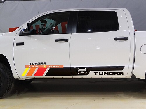 Kit d'autocollants en vinyle Tundra Vintage Bed Stripes pour panneau à bascule Toyota Tundra
