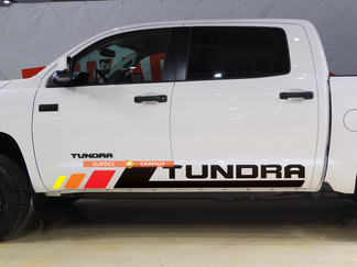 Kit d'autocollants en vinyle Tundra Vintage Bed Stripes pour Toyota Tundra Rocker Panel Step Style 2
