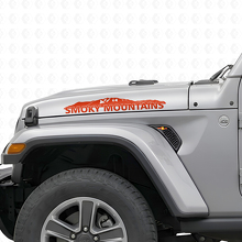 Autocollant en vinyle capot Smoky Mountains pour Jeep Wrangler_4