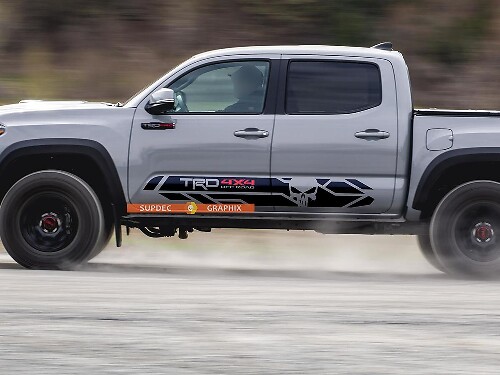 Autocollant en vinyle TRD 4x4 Punisher pour bas de caisse Toyota Tacoma 2016-2019
