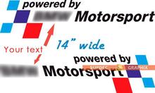 2 autocollants en vinyle alimentés par Text Motorsport pour bmw M3 M5 M6 e36 e46 e92 e60 f10 f15 f16 f30 g05 g20
 3