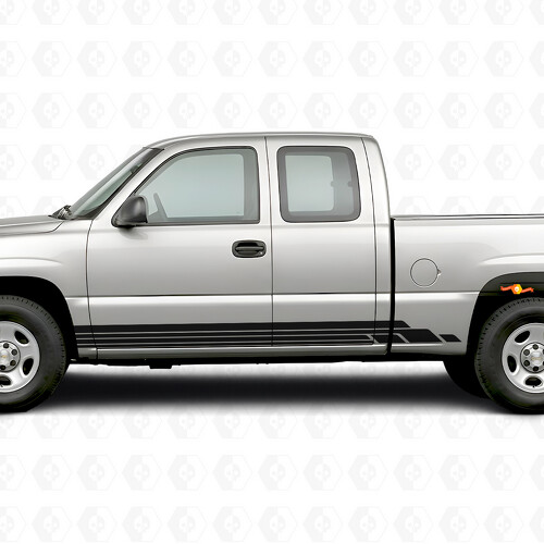 Bandes en vinyle superposées pour portes et bas de caisse Chevrolet Silverado 1500 GMT800 1999-2007