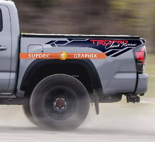 Autocollant vinyle TRD Pro Chuck Norris pour tablette de chevet Toyota Tacoma 2013-2020