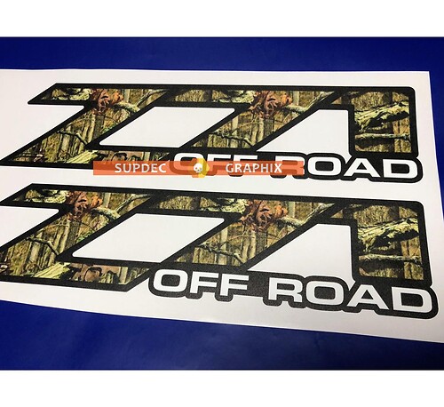 Z71 arbre camouflage hors route autocollants autocollants vinyle s'adapte à Chevy Z71 GMC
