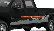 Chevrolet Silverado Porte latérale Rocker Panel Mountain Autocollant Autocollant Crew Regular Extended Cab
 2