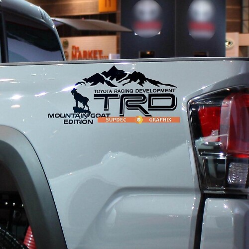 Autocollant en vinyle TRD Goat Edition pour jupe de caisse Toyota Tundra