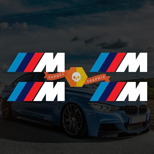 Ensemble d'autocollants vinyle pour étriers de frein style M pour voitures BMW