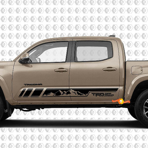Autocollant latéral en vinyle style montagne tout-terrain TRD pour Toyota Tacoma