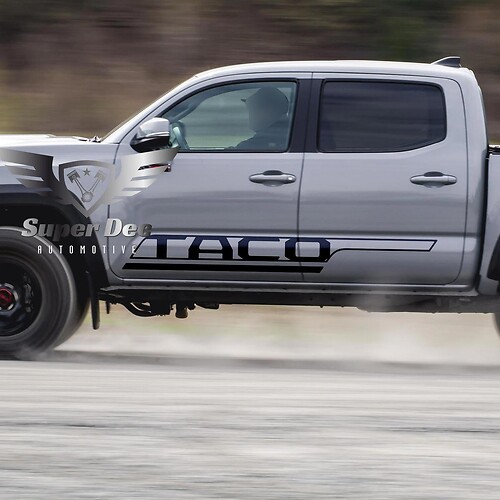 Autocollant Vinyle Latéral Style Streamline TACO pour Toyota Tacoma