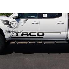 TACO Kit d'autocollants en vinyle à rayures latérales pour Tacoma TRD
 2
