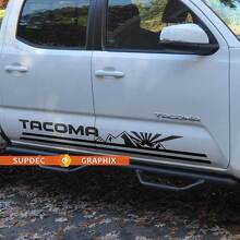 Kit de décalcomanie vinyle bande latérale Soleil Levant des Montagnes pour Toyota Tacoma_2