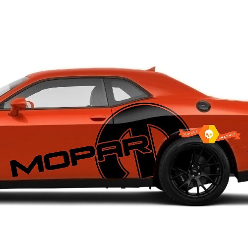 Dodge Mopar énorme autocollant latéral graphique pour les deux côtés Dodge Challenger Charger
