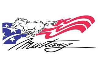 Autocollant de décalque de logo Mustang USA # 4