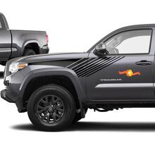 Tacoma lignes rayures rétro autocollant autocollant graphique côté lit rayure Kit de carrosserie pour Toyota Tacoma 2016-2020 2
 2