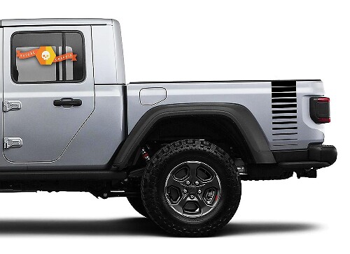 Paire d'autocollants graphiques en vinyle à ligne rayée pour Jeep Gladiator JT