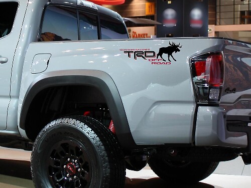 Autocollant en vinyle TRD Off Road Moose Bedside pour Toyota Tacoma