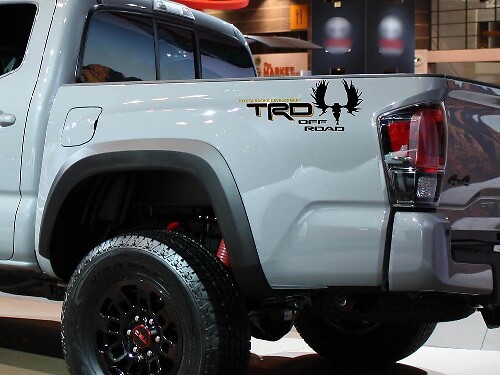 Autocollant en vinyle TRD Off Road Tête d'élan pour le côté de lit Toyota Tundra