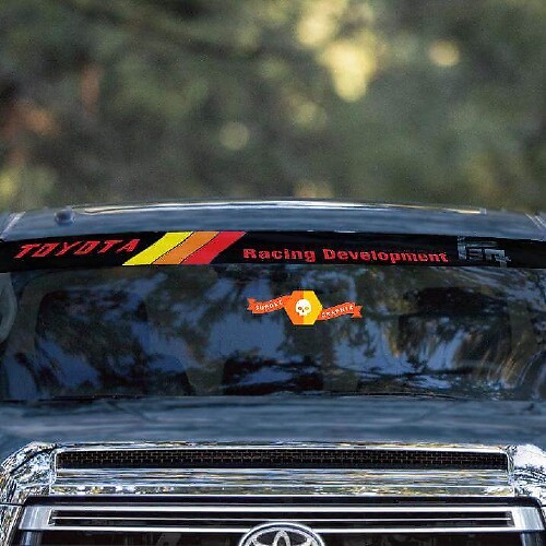Autocollant Vinyle Vintage Style TRD pour Pare-brise Toyota Tundra