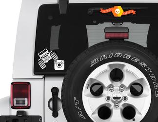 Jeep Wrangler jeep a conduit sur instagram poignée vinyle autocollant personnalisé TJ JK JL autocollant médias sociaux vinyle autocollant
