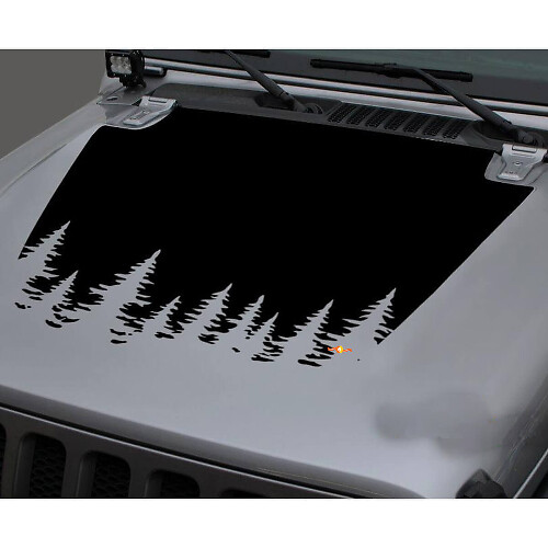 Autocollant en vinyle Forest Hood pour Jeep Gladiator & Wrangler