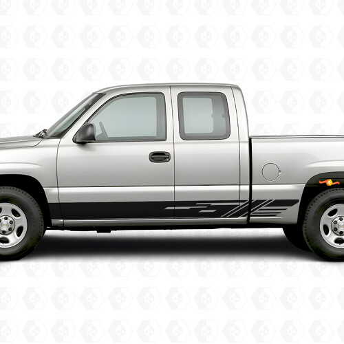 Bandes vinyles diagonales pour porte et panneau latéral pour Chevrolet Silverado 1500 GMT800 1999-2007