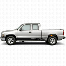 Bandes vinyles diagonales pour porte et panneau latéral pour Chevrolet Silverado 1500 GMT800 1999-2007_2