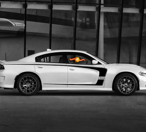 Hemi 345 R/T Style Custom C Stripe Options — Autocollant vinyle (côté) pour Dodge Charger 2011-2020