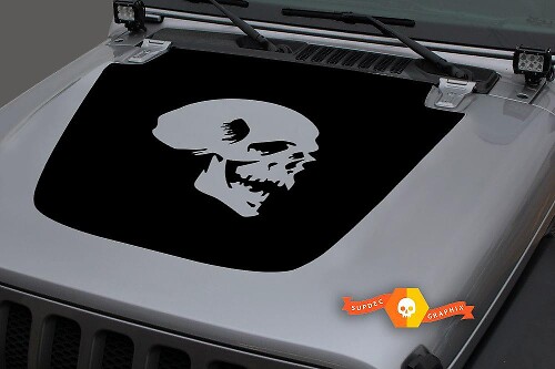 Autocollant en vinyle Tête de Mort pour Jeep Wrangler JL/JLU et Gladiator JT