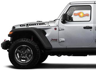 2 autocollants Jeep Hood Gladiator 2020 JT Vinyl Graphics
