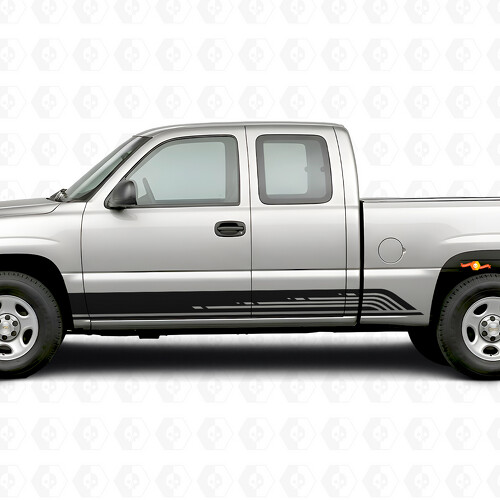 Bandes de Vinyle Contour Parallèle pour Porte & Bas de Caisse pour Chevrolet Silverado 1500 GMT800 1999-2007
