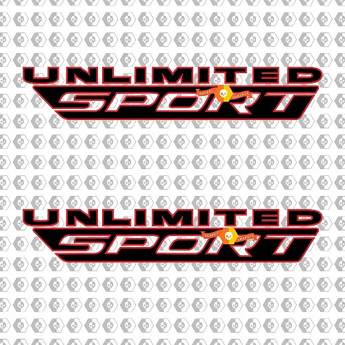 Jeep Wrangler JL Unlimited Sport Bed Side Vinyl Sticker Sticker 2 couleurs
