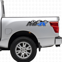Kit d'autocollants en vinyle PRO-4X pour les côtés de la benne pour Nissan Titan 2016+_2