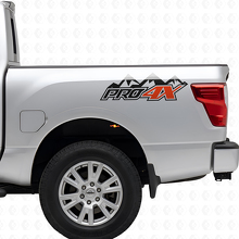 Kit d'autocollants en vinyle PRO-4X pour les côtés de la benne pour Nissan Titan 2016+_4