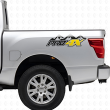 Kit d'autocollants en vinyle PRO-4X pour les côtés de la benne pour Nissan Titan 2016+_5