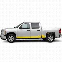 Bandelettes Vinyle Porte & Bas de Caisse Motif Chaîne de Montagnes pour Chevrolet Silverado 1500 GMT900 2007-2013_3
